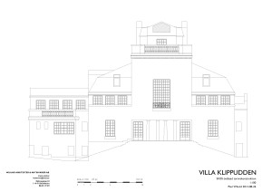 Villa klippudden-Östfasad-tornrekonstr